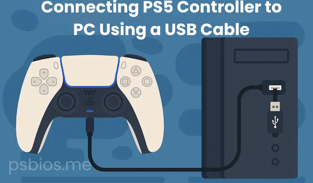 Connecting PS5 Controller to PC Using a USB Cable