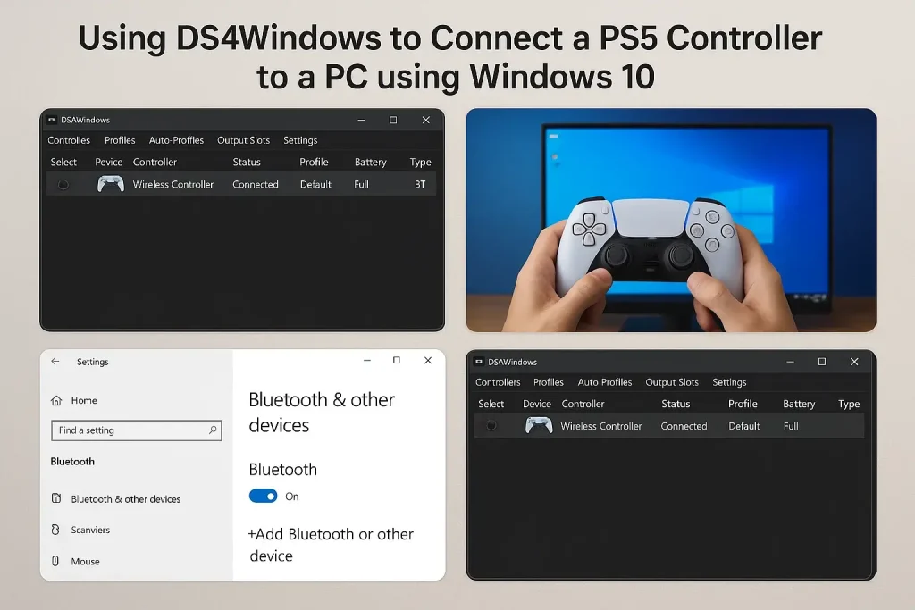 Using DS4Windows to Connect PS5 Controller to PC
