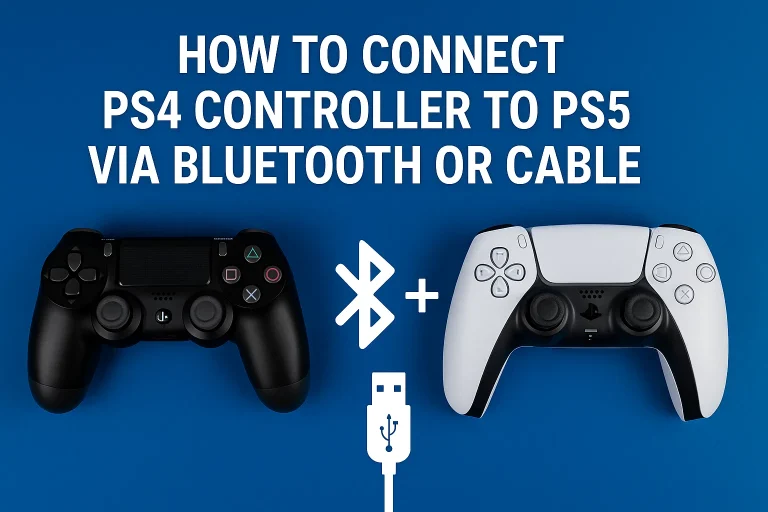 How to Connect PS4 Controller to PS5 via Bluetooth or Cable