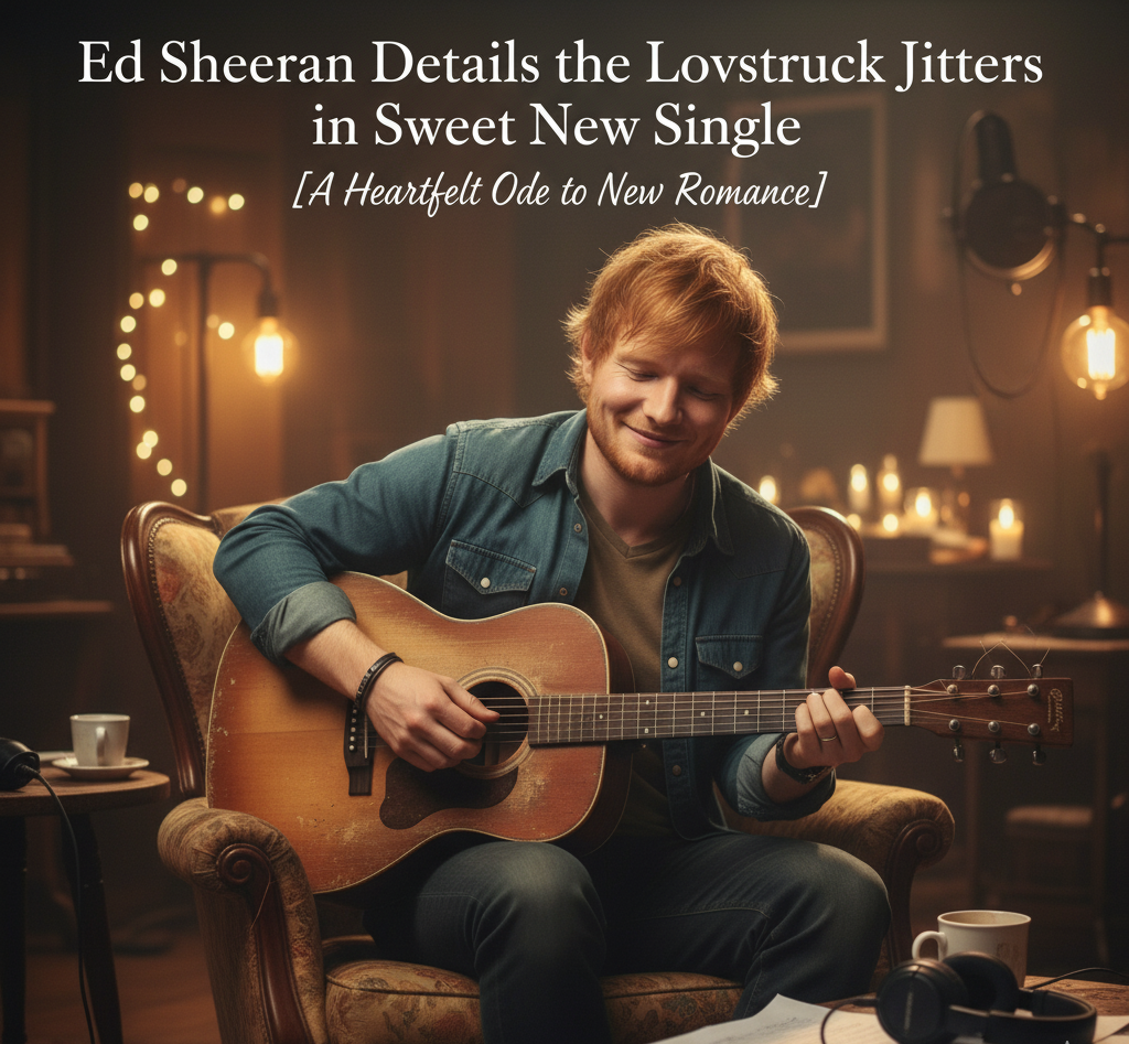 Ed Sheeran Details the Lovestruck Jitters in Sweet New Single Ed Sheeran once again captures hearts with his newest release, a song that beautifully expresses the tender and restless emotions of early love. In his latest track, Ed Sheeran details the lovestruck jitters in a sweet new single, showing the charm, tension, and thrill that come with falling for someone new. Let’s look at how Sheeran brings this emotion to life through his lyrics, sound, and heartfelt storytelling. The Charm of Sheeran’s Writing Style Ed Sheeran has always stood out for turning raw emotions into meaningful lines. His songs often connect deeply because they speak to what people actually feel. In [Single Name], he does it again—Ed Sheeran details the lovestruck jitters in sweet new single through simple yet touching words that mirror the chaos of love’s beginning. His storytelling feels honest, letting listeners step right into his experience. What Makes This Song Different Unlike his previous songs that often look at heartbreak or mature love, this single celebrates the first spark of romance. It’s about excitement, nervous laughter, and the feeling of being swept away by someone new. Sheeran paints each moment vividly, creating an atmosphere that feels real and personal. Theme Focus in the Song Early Love Nervous excitement and attraction Emotions Joy, curiosity, and vulnerability Tone Playful, warm, and romantic Exploring the Lyrics: A Look at Each Phase of Love The lyrics take listeners through the start of a relationship—where every glance and word matters. Opening Verse: The First Encounter The song begins with a meeting that instantly changes everything. Phrases like “My hands won’t stop shaking” reflect the nervous excitement that comes with first impressions. It’s about wanting to appear confident while your heart races uncontrollably. Chorus: The Rush of Feelings The chorus captures pure joy. As Sheeran sings about smiling, laughing, and feeling his heartbeat speed up, he turns simple moments into powerful emotions. The melody grows brighter, mirroring the euphoria of being close to someone special. Bridge: Moments of Doubt No Sheeran song feels complete without a touch of vulnerability. In the bridge, he questions himself—“What if I say too much?”—reminding listeners that love often brings fear along with happiness. This honesty adds balance to the otherwise cheerful tone. Sound and Production: Music That Mirrors Emotion The arrangement perfectly supports the lyrics. It’s soft, modern, and deeply expressive. Acoustic Elements: Sheeran keeps his signature acoustic guitar sound, giving the track warmth and intimacy. Modern Touches: Light electronic beats blend with the melody, adding rhythm without overpowering the vocals. Percussion Detail: The gentle drumming pattern mimics a fast-beating heart, reinforcing the “lovestruck” energy. Musical Element Effect on Mood Acoustic Guitar Comfort and closeness Electronic Beats Fresh and modern energy Soft Percussion Echoes nervous excitement The mix of classic and modern sounds helps the song feel both nostalgic and new—something fans instantly recognize as “Sheeran.” Fans’ Reactions and Critical Response Since its release, listeners have celebrated the track online. Fan Reactions: Social platforms are full of clips, quotes, and posts from fans sharing their favorite lines. Many call it “the soundtrack of new love.” Critic Reviews: Reviewers appreciate the song’s sincerity and smooth production. Some even suggest it could become one of his standout hits of the year. Inspiration Behind the Track Sheeran has mentioned that his own love experiences inspired the song. Yet, the feelings he describes—nervousness, joy, and fear—are so familiar that anyone can relate. That’s what makes this piece special. It’s personal to him, but still universal for listeners everywhere. He also worked again with a trusted collaborator, known for balancing organic and digital tones. Their partnership brings a seamless sound that feels emotionally rich yet effortlessly modern. Where It Fits in His Music Journey Ed Sheeran Details the Lovestruck Jitters in Sweet New SingleWhy This Song Deserves a Listen Ed Sheeran details the lovestruck jitters in sweet new single with warmth and truth. Each lyric and note flows together, creating an emotional yet joyful experience. It’s easy to see why people are connecting to it so quickly. This track captures what makes Sheeran’s music timeless: relatable stories, heartfelt words, and melodies that linger. If you’ve ever felt butterflies in your stomach when someone smiled at you, this song will speak straight to your heart.